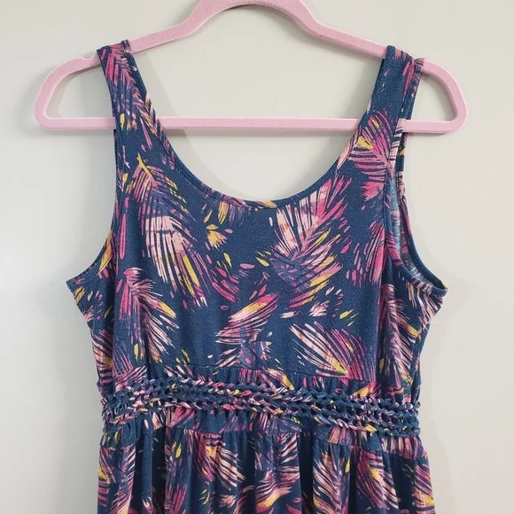 Mudd Laddar Braid Cutout Floral Maxi Dress Size 14 - Picture 3 of 13